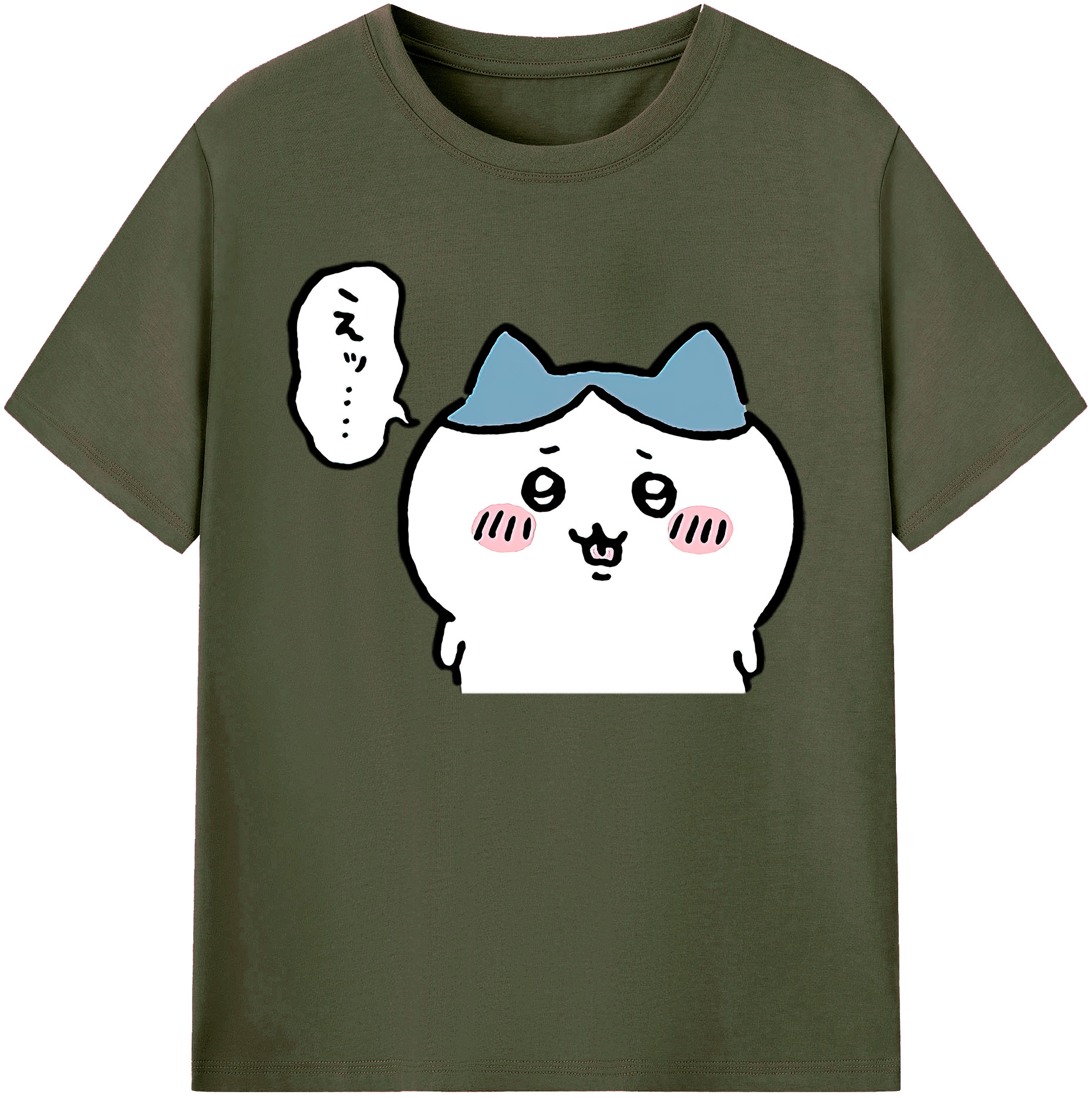 （画像用） ちいかわ ハチワレ Chii-kawa hachiware 綿100％ メンズ半袖Tシャツ｜肌触りやわらか＆通気性